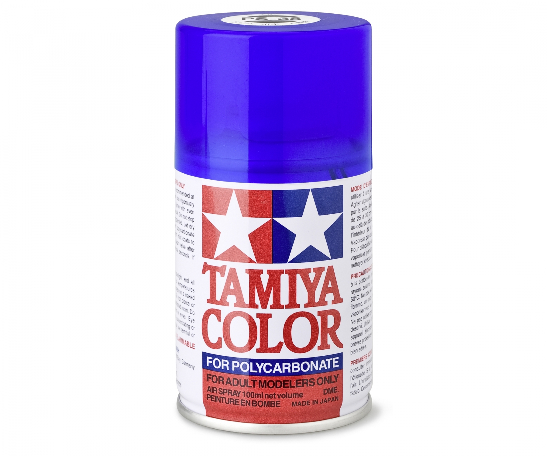 PS38 Spray Translucent Blue brillant 100ml Tamiya
