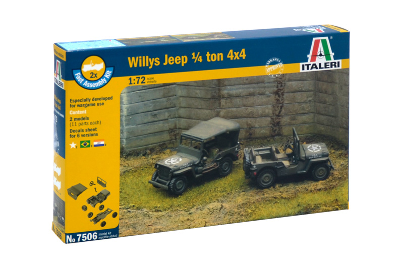 Italeri Willys Jeep 1/4 Ton 4x4 (2) 1/72