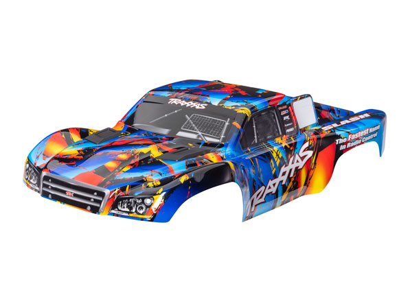 Traxxas Body, Slash® 4X4 (also fits Slash® VXL & Slash® 2WD), Rock n' Roll (painted, decals applied) (assembled with front & rear latches for clipless mounting)