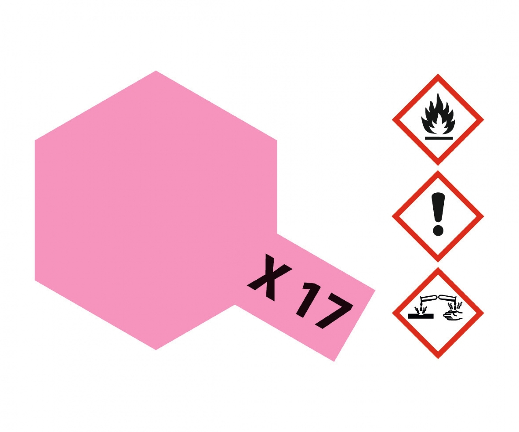 X17 Potje Pink brillant 23ml Tamiya