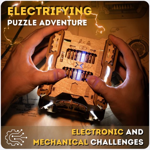 Puzzle Potato Tesla Box, Electronic Puzzle Box, Escape Room Game