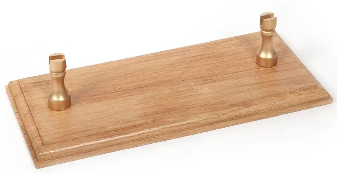 Occre Solid Oak Base + 2 Brass Cast Iron Brackets