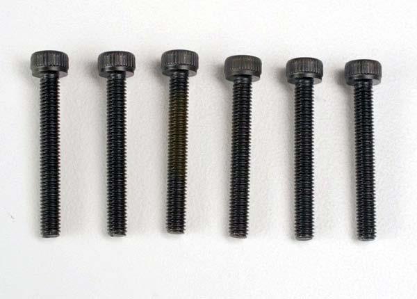 Traxxas Header screws 3x23mm cap hex screws (6)