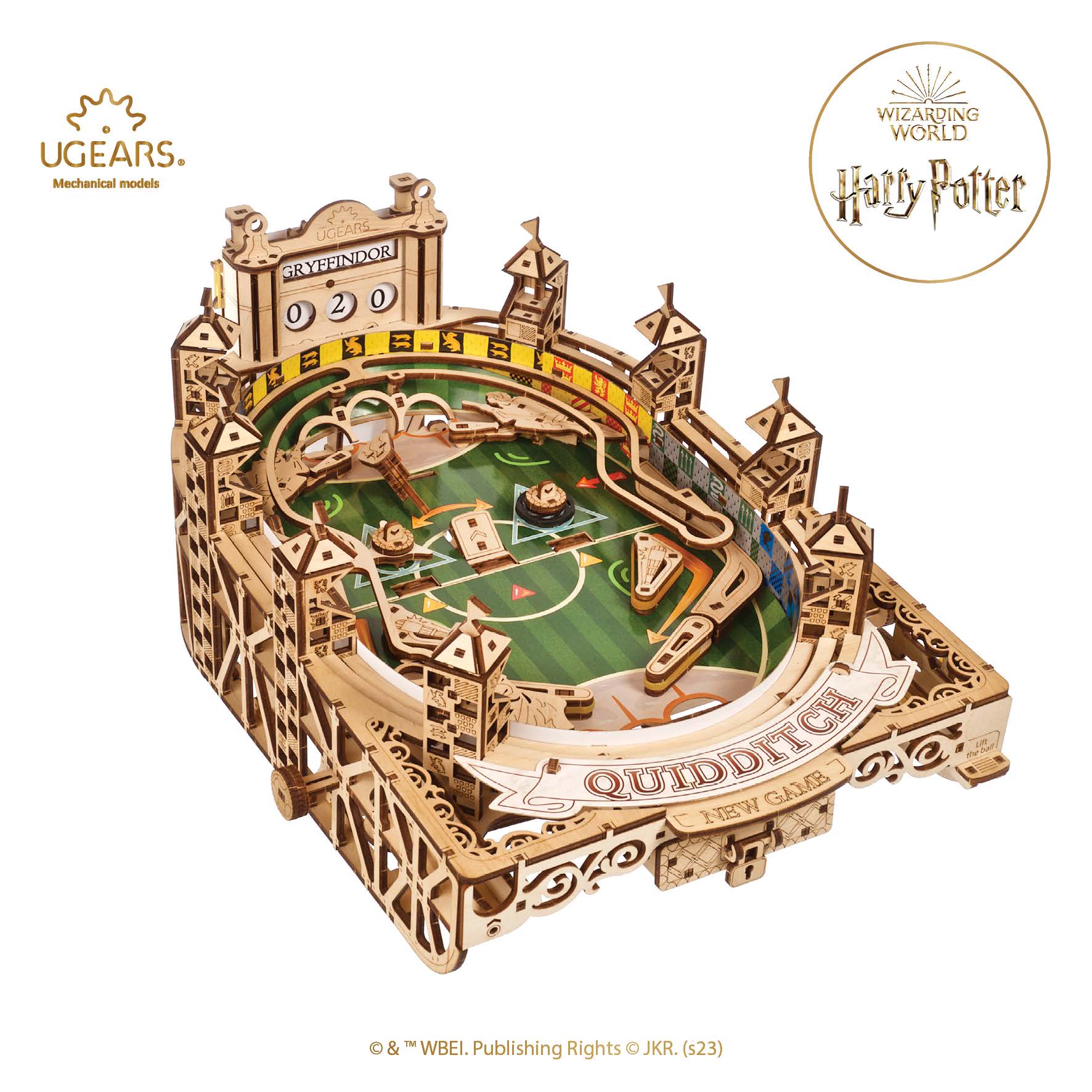 U-Gears Quidditch Pinball Harry Potter Flipperkast mechanisch houten bouwpakket