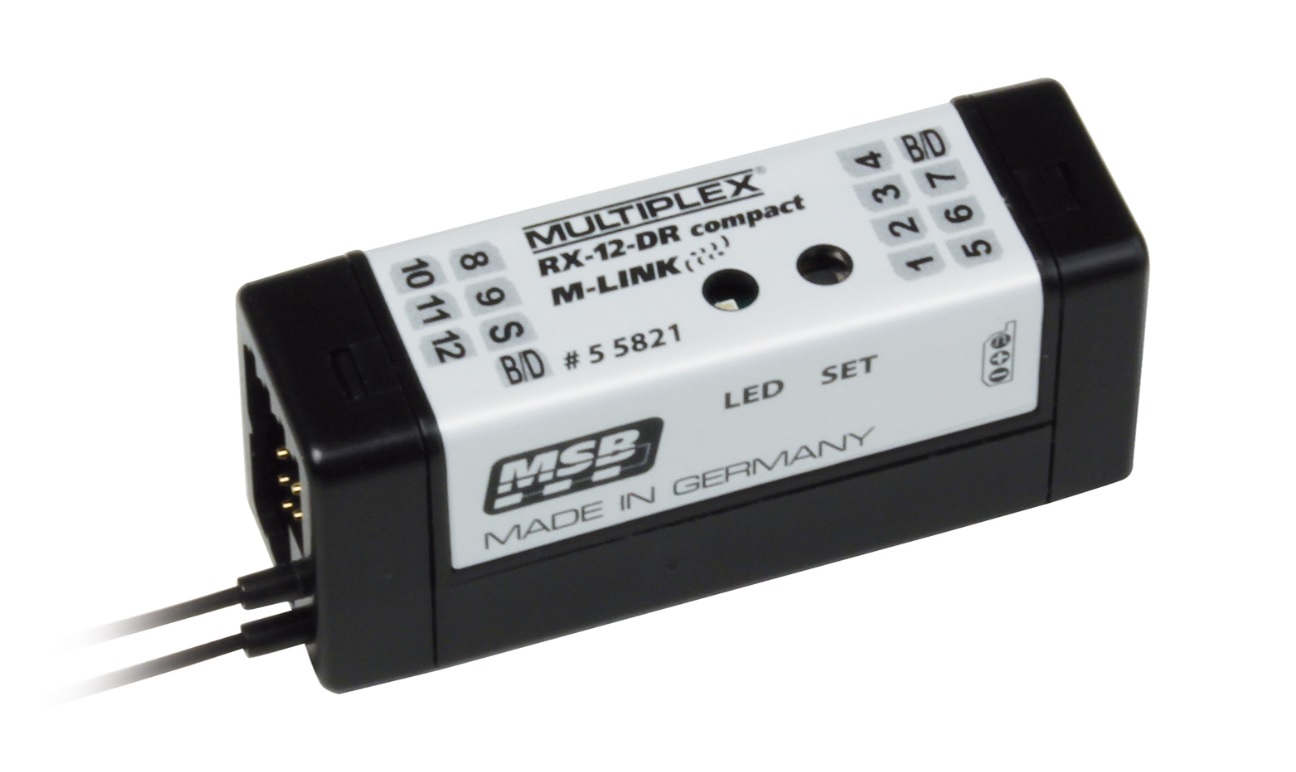 Multiplex RX-12-DR M-LINK 2.4GHz 12-kanaals Ontvanger