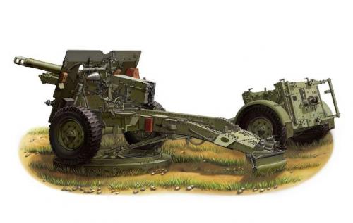Bronco QF 25PDR Field Gun MK II I with No.27 Ammunition Limber 1/35