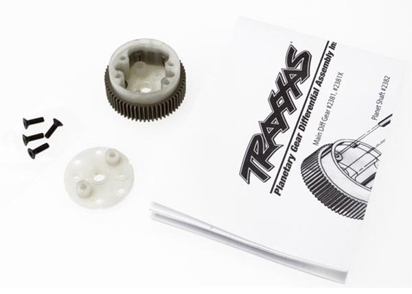 Traxxas Main diff with steel ring gear/ side cover plate/ screws (Bandit, Stampede®, Rustler®)