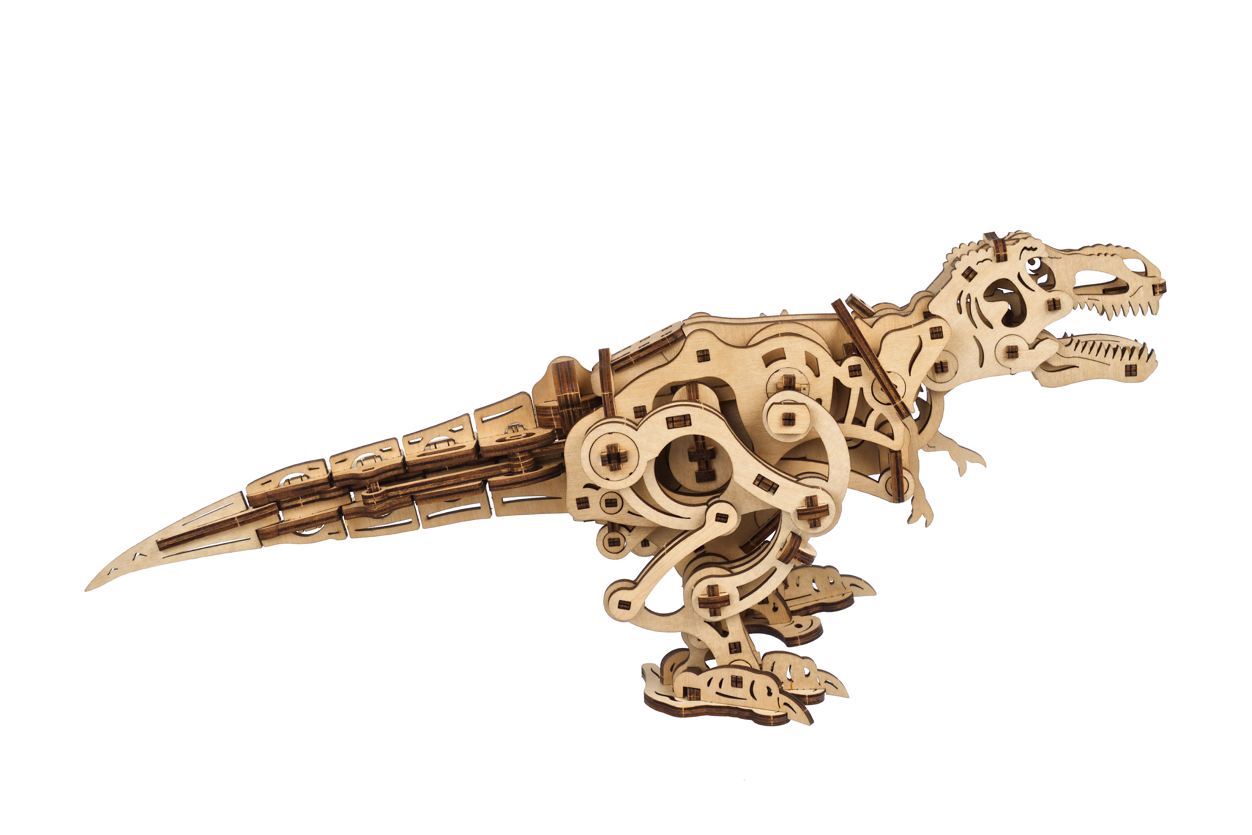 U-Gears Tyrannosaurus Rex mechanisch houten bouwpakket