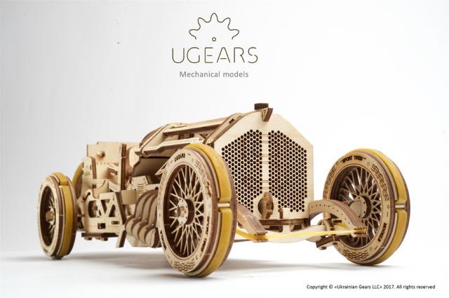 U-Gears U-9 Grand Prix Car Model  mechanisch houten bouwpakket