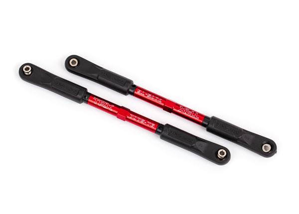 Traxxas Camber links rear Sledge (TUBES red-anodized 7075-T6 aluminum stronger than titanium) (144mm) (2)/ rod ends assembled with steel hollow balls (4)/ aluminum wrench 8mm (1)