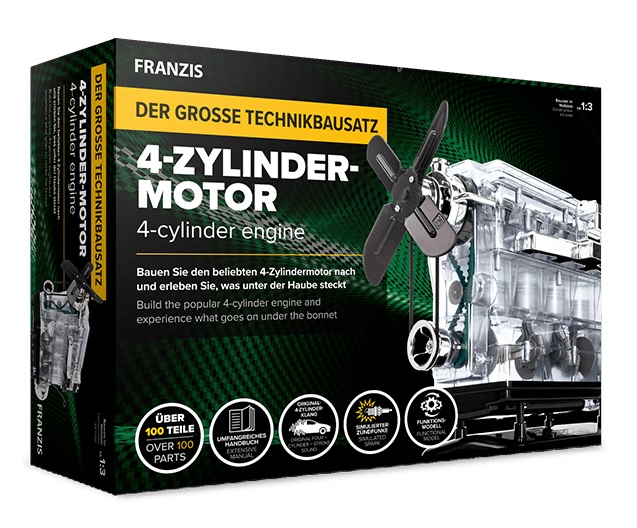 Franzis Leerpakket 4-Cylinder-Motor 1/3