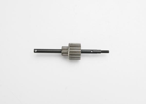 Traxxas Input shaft/ drive gear assembly (18-tooth steel top gear)