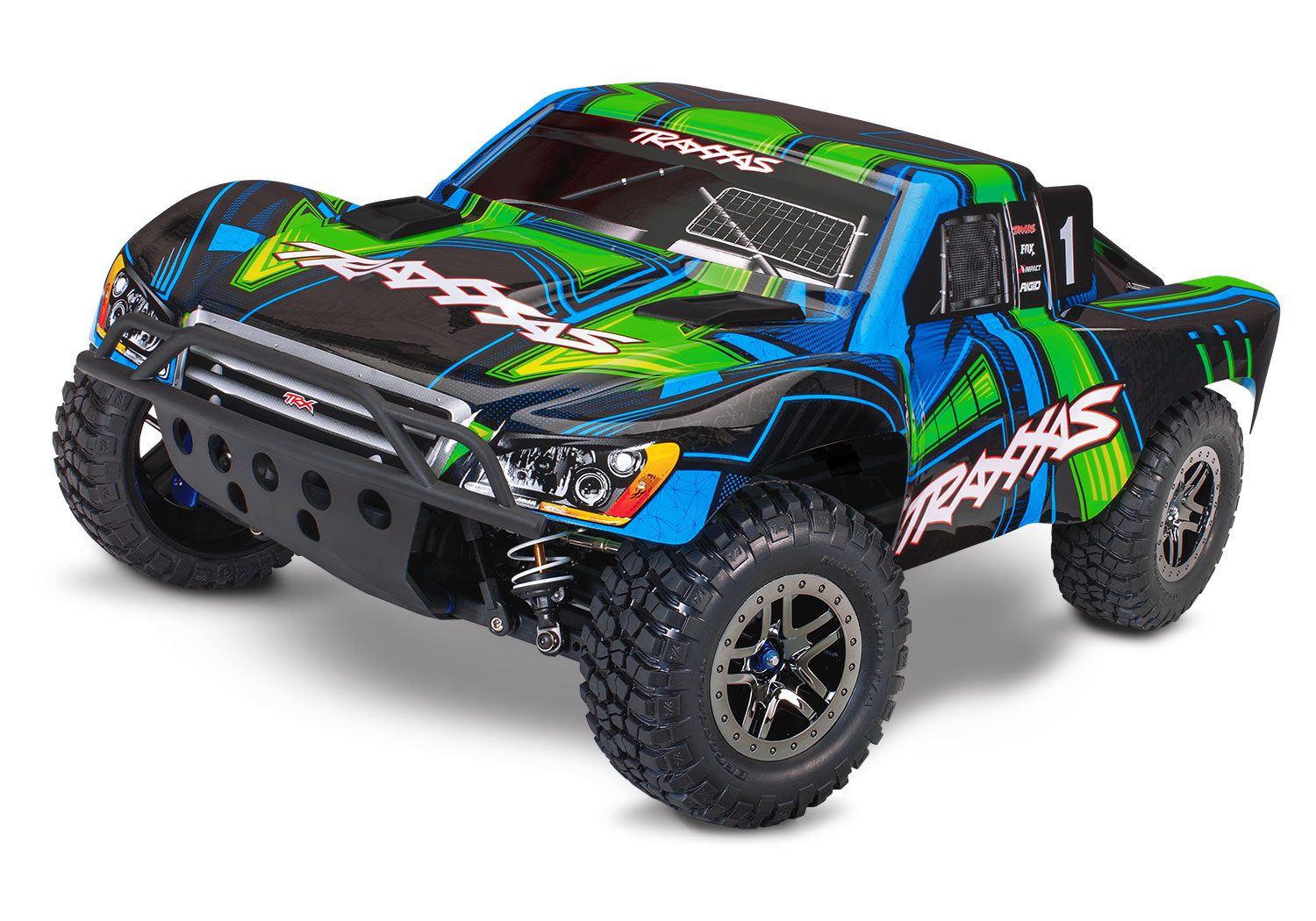 Traxxas Slash 4X4 Ultimate LCG VXL TQi TSM Short course Truck 1/10 Green