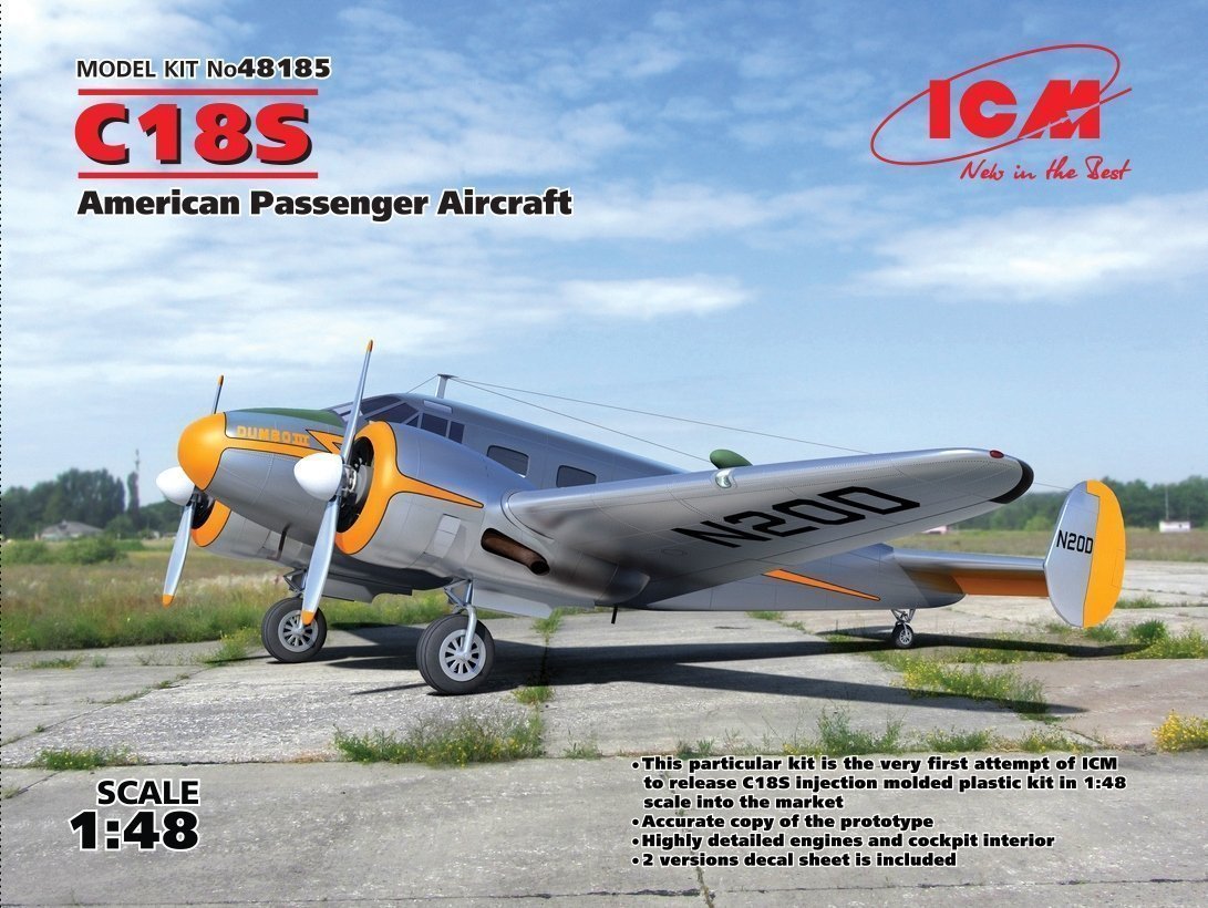 ICM C18S American Passenger Aircraft 1/48