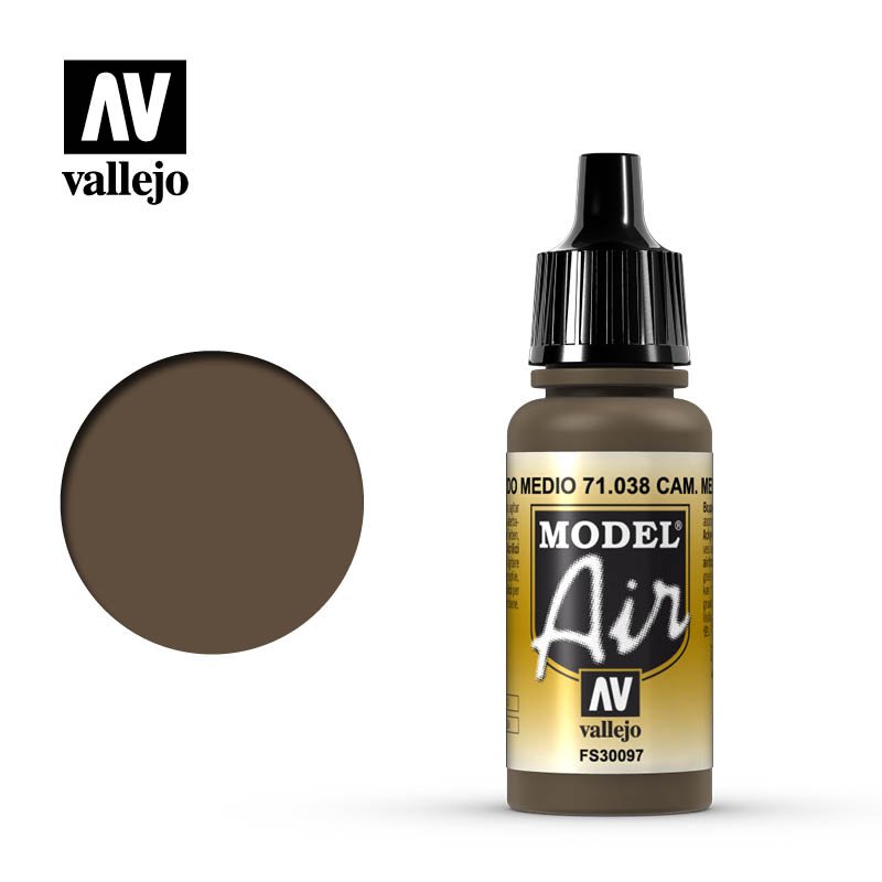71038 Vallejo Camo Medium Brown Model Air 17ml