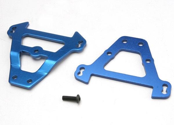 Traxxas Bulkhead Tie Bars front & rear (blue-anodized aluminum)