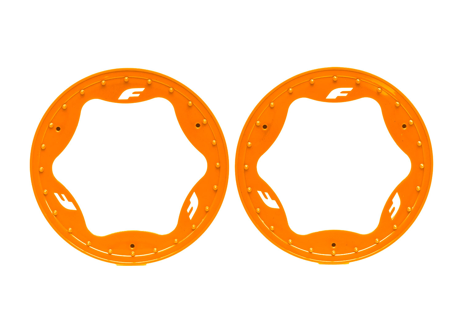 Traxxas 3.9" Orange Funco Rear Beadlock Rings (2)