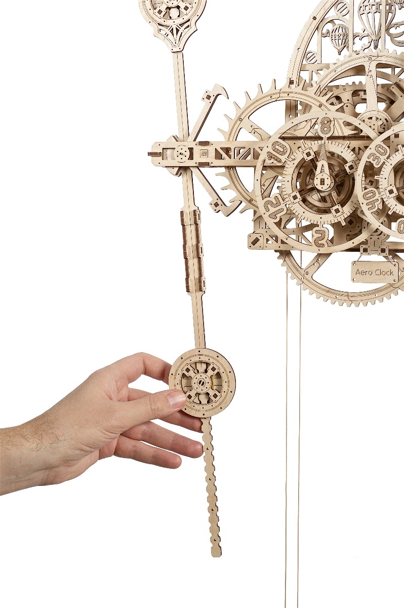 U-Gears Aero Wandklok mechanisch houten bouwpakket