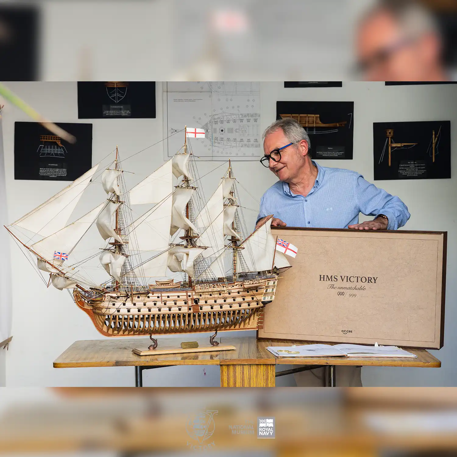Occre Premium HMS Victory Houten Scheepsmodel kit 1/87