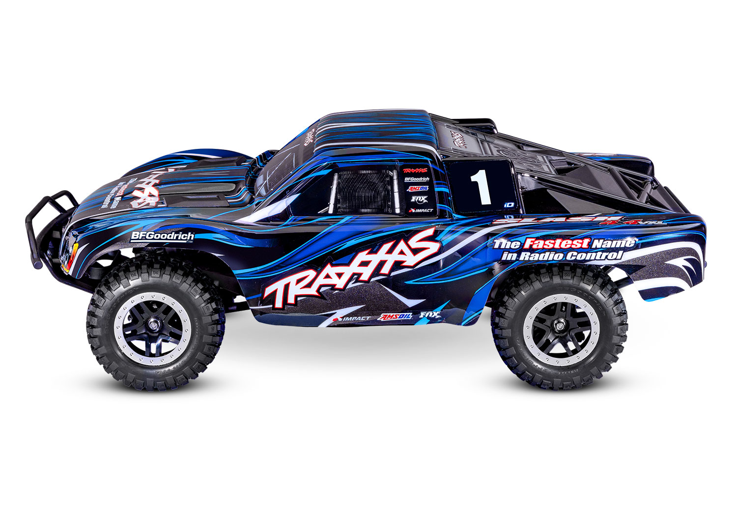 Traxxas Slash 4x4 VXL 2.4GHz TQi TSM RTR Short Course Truck Clipless HD BLUE