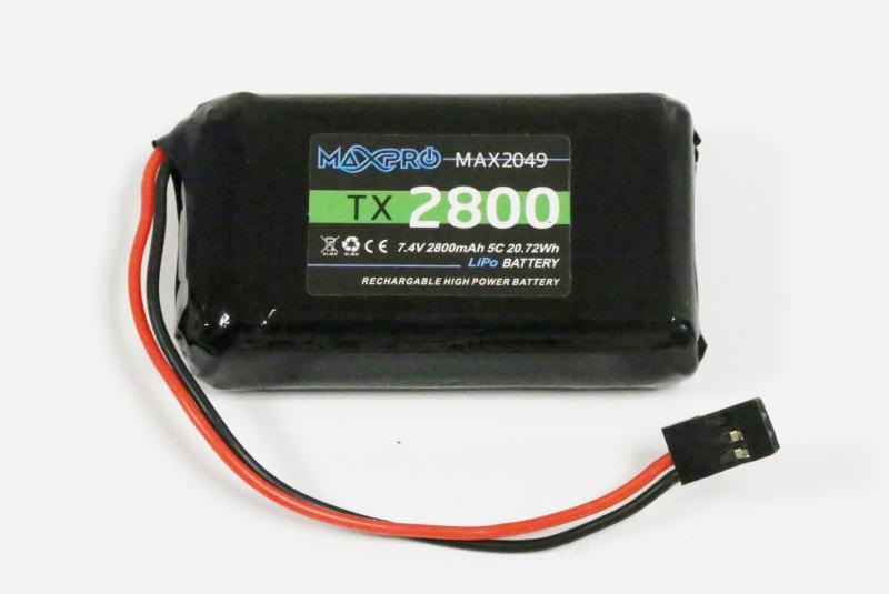 Maxpro LiPo 2S 7.4 Volt 2800mAh Futaba Zenderaccu