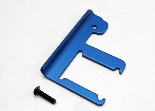 Traxxas Chassis brace, Revo® (3mm 6061-T6 aluminum) (blue-anodized)/ 4x16mm BCS