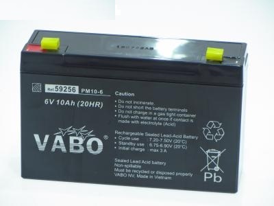VABO 6 Volt 10 Ah Loodaccu ideaal voor Voerboten, Alarminstallaties, Kinderauto's etc.