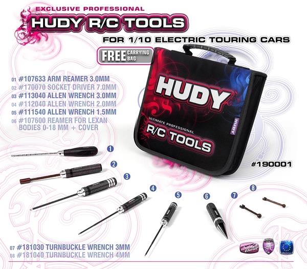 HUDY Set Of Tools + Carrying Bag for Electric Touring Cars