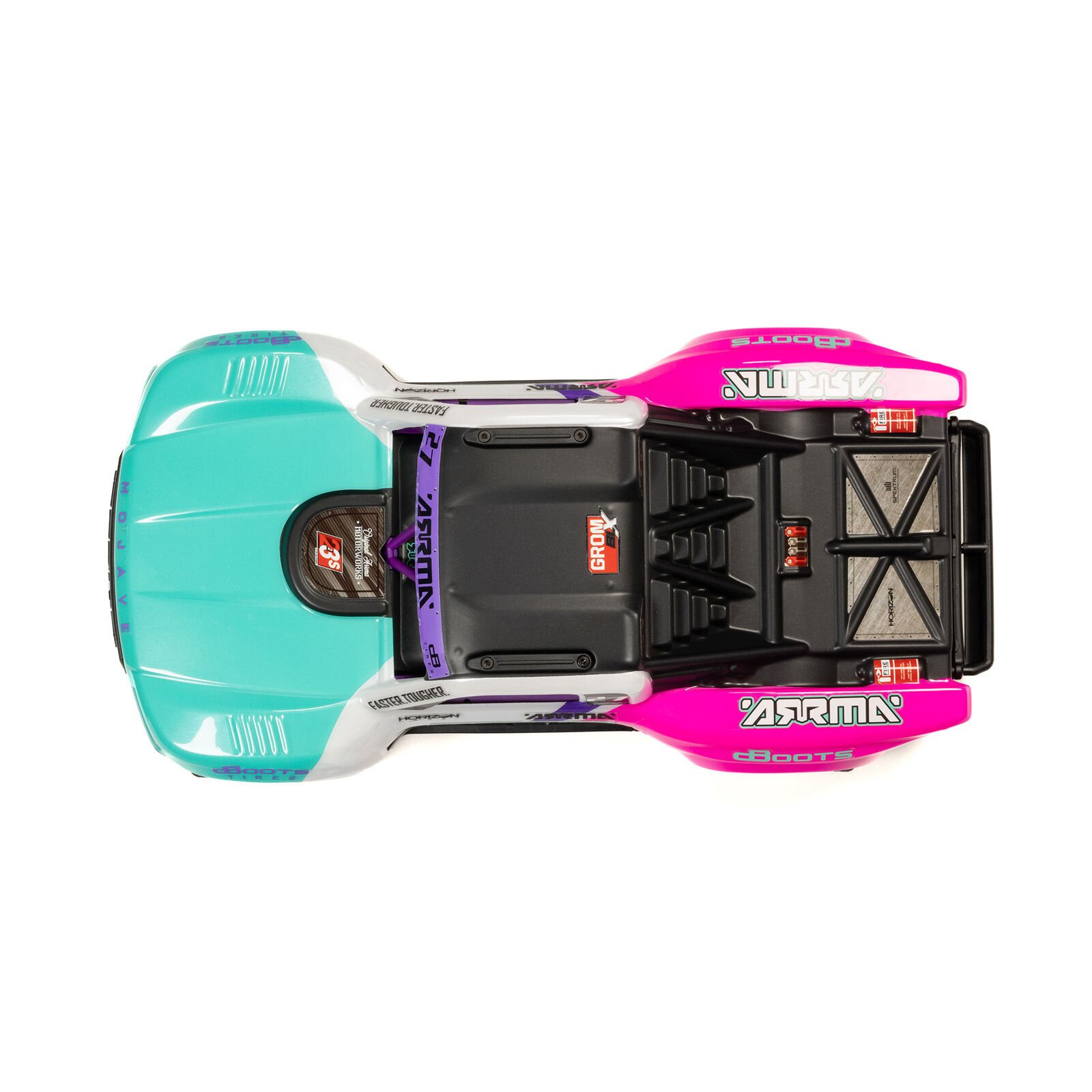 Arrma Mojave Grom 223S DSC 4X4 RTR Brushless Desert Truck, Teal (Battery & Charger Included) 1/16