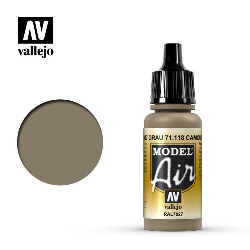 71118 Vallejo Camouflage Grey Model Air 17ml