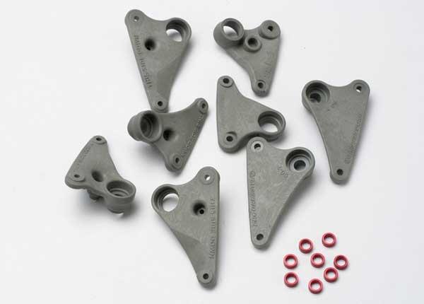 Traxxas Rocker arm set progressive-2 (90-T)/ spacers (red aluminum)