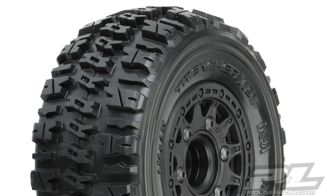 Proline 1/10 Trencher X Front/Rear 2.2"/3.0" SC Mounted 12mm Black Raid (2)
