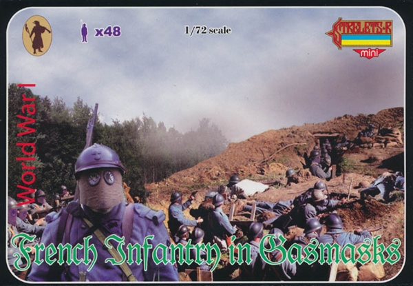Strelets*R Mini French Infantry in Gasmasks WWI 1/72