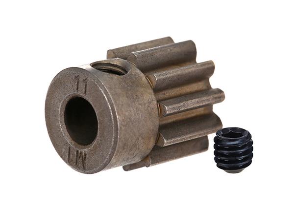 Traxxas Gear, 11T pinion (1.0 metric pitch) (fits 5mm shaft)/ set screw (for use only with steel spur gears)