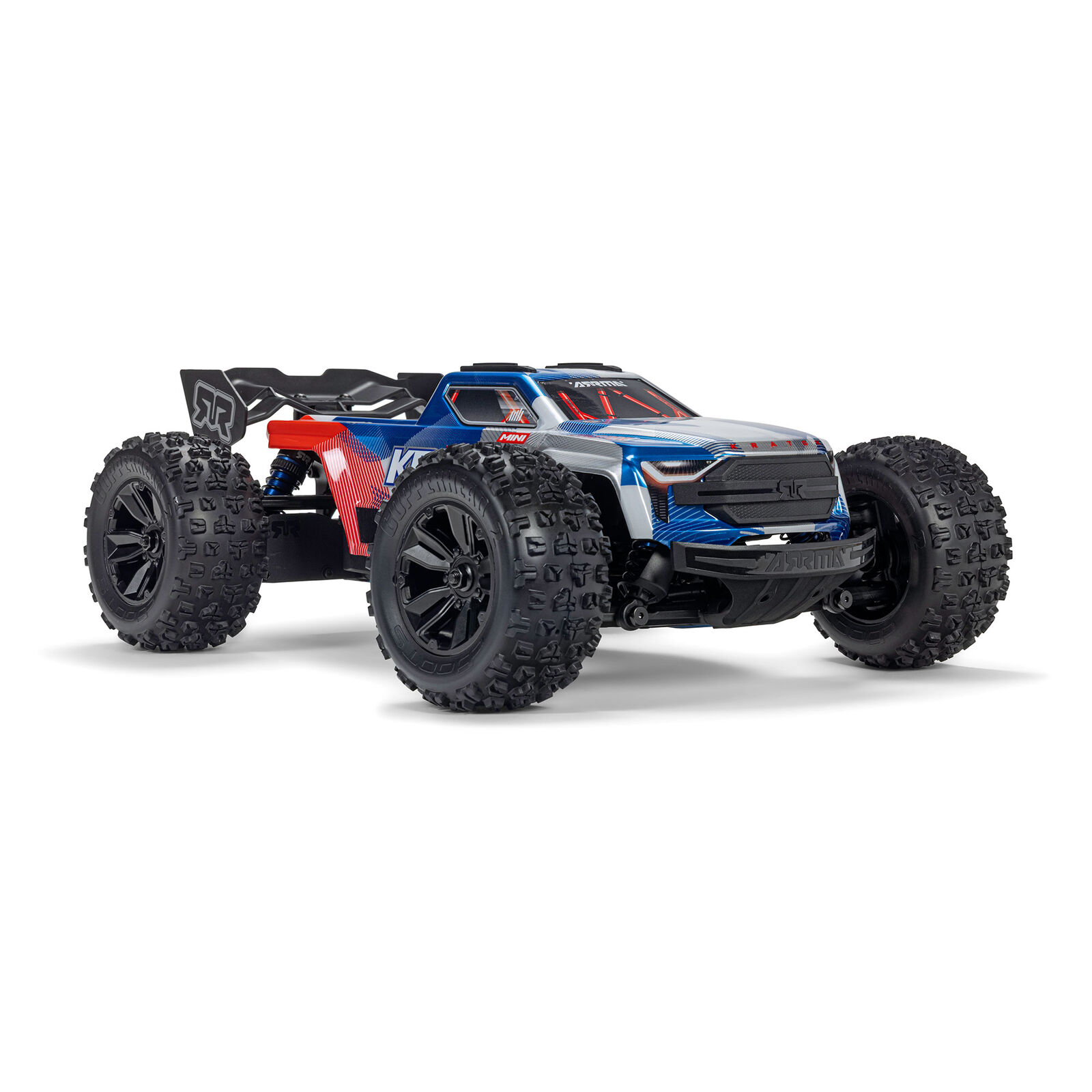 Arrma Mini Kraton 3S DSC 4X4 RTR Brushless Speedtruck (inclusief accu en lader) Red/Blue 1/16