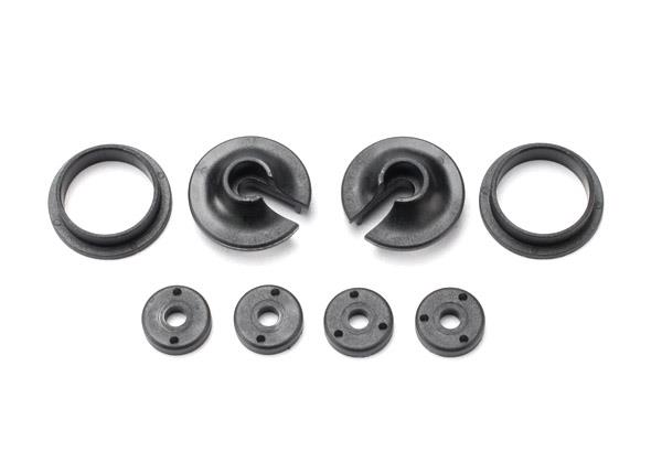 Traxxas Spring retainers, upper & lower (2)/ piston head set (2-hole (2)/ 3-hole (2))