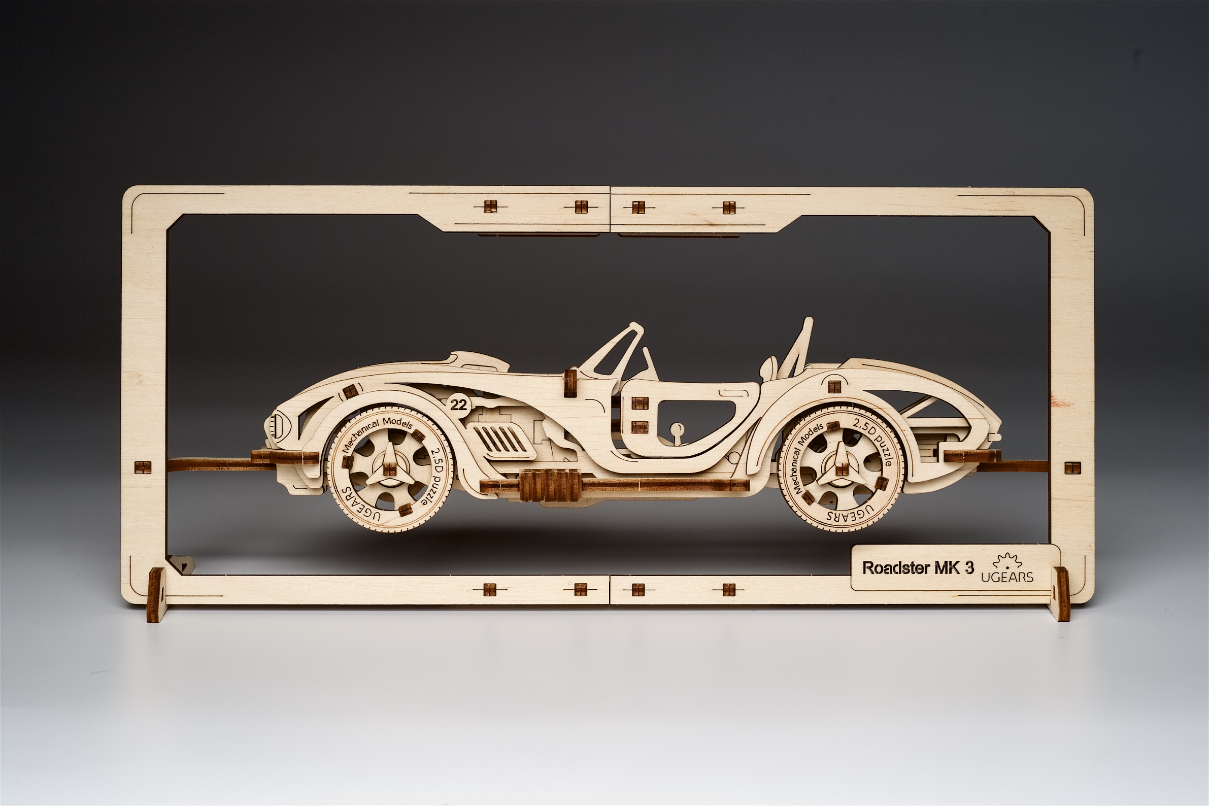 U-Gears 2.5D Puzzle Roadster MK3 mechanisch houten bouwpakket