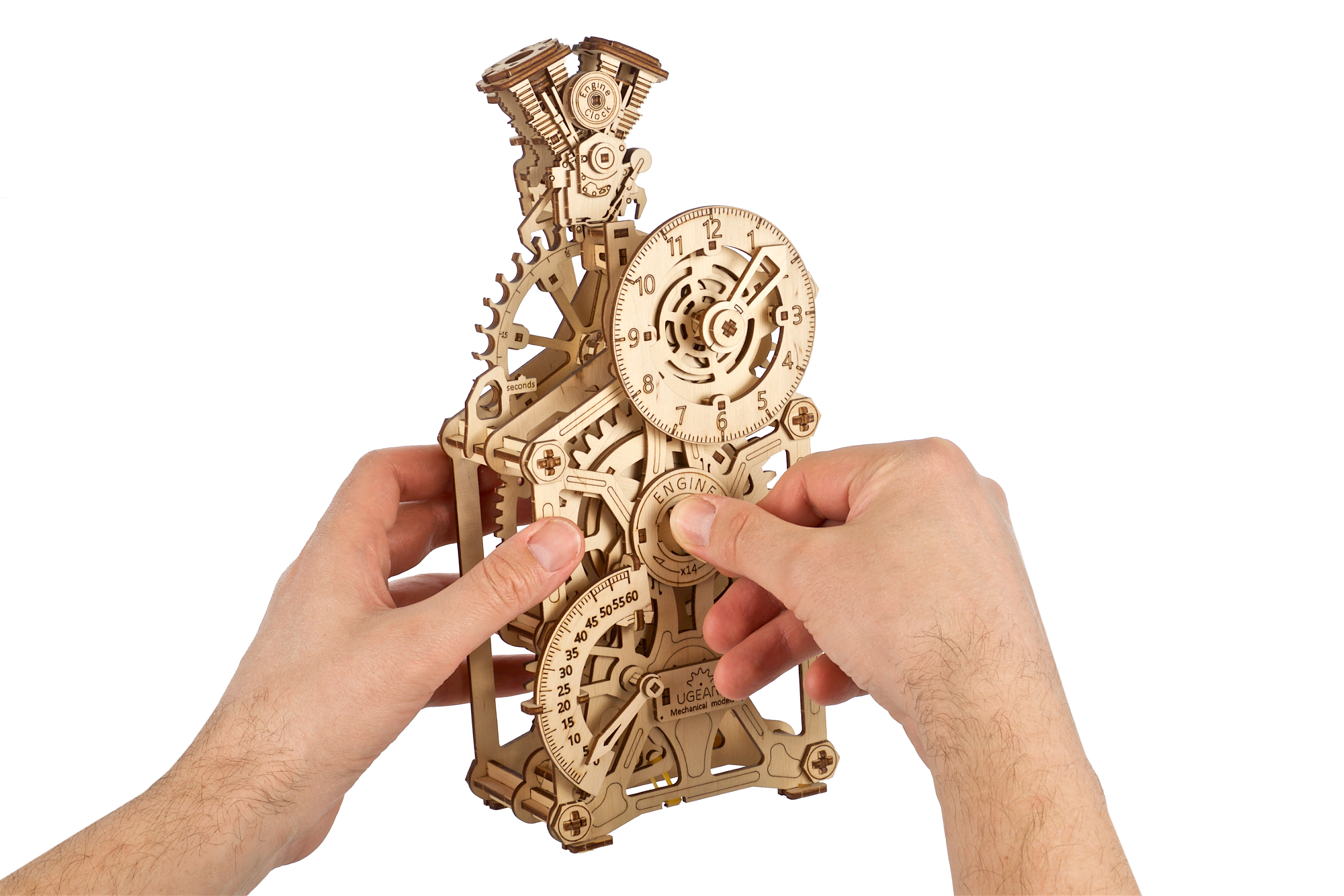 U-Gears Motor Klok mechanisch houten bouwpakket