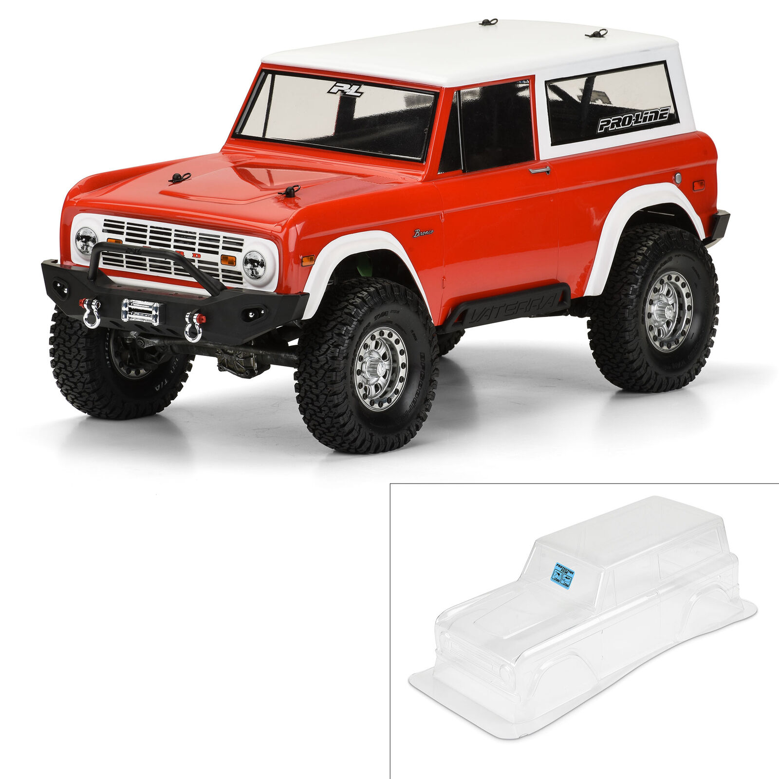 Proline 1973 Ford Bronco Clear Body for 12" (305mm) Crawlers 1/10