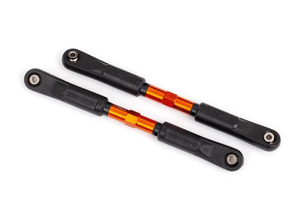 Traxxas Toe links Sledge (TUBES orange-anodized 7075-T6 aluminum stronger than titanium) (120mm) (2)/ rod ends assembled with steel hollow balls (4)/ aluminum wrench 8mm (1)