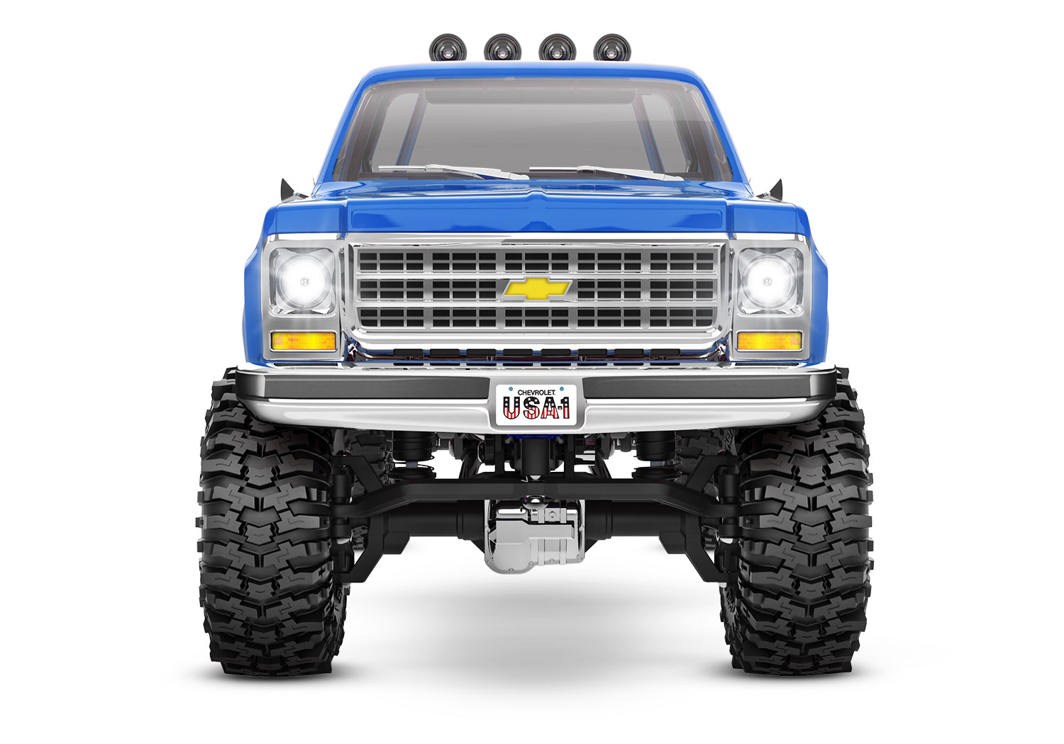 Traxxas TRX-4M High Trail 1979 Chevrolet K10 Truck 4WD Electric Scale and Trail Crawler with TQ 1/18 Blue