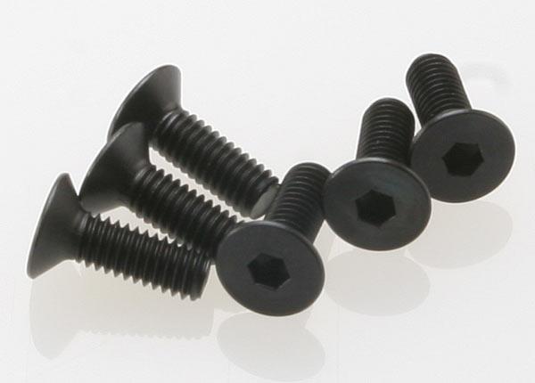 Traxxas Screws 4x12mm countersunk machine (hex drive) (6)