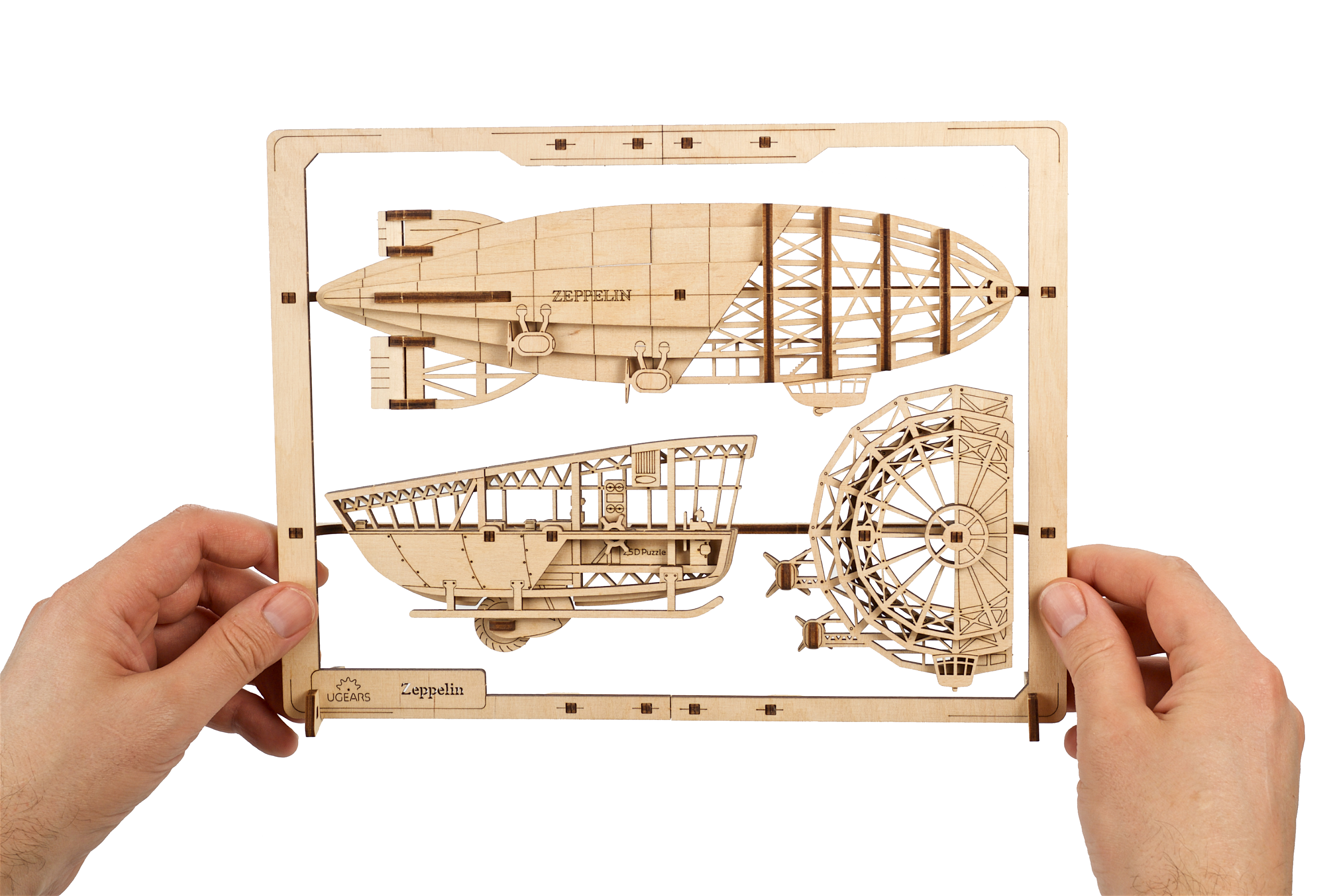 U-Gears 2.5D Puzzle Zeppelin mechanisch houten bouwpakket