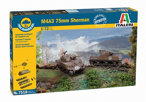 Italeri Sherman M4 FAST ASSEMBLY 1/72