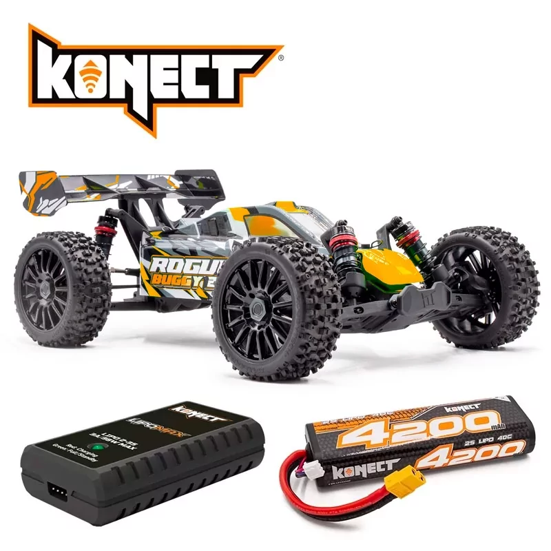 HobbyTech ROGUE Brushless Buggy 2.0 RTR 4WD 1/8 Orange met accu en lader