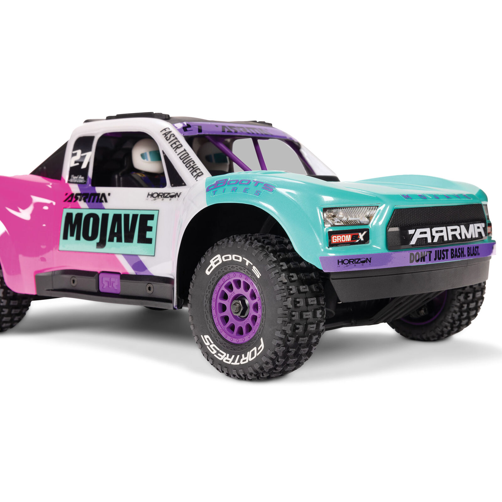 Arrma Mojave Grom 223S DSC 4X4 RTR Brushless Desert Truck, Teal (Battery & Charger Included) 1/16