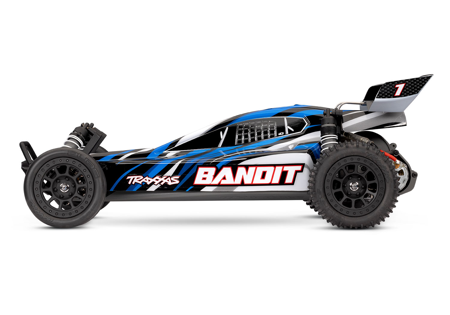 Traxxas Bandit TQ 2.4GHz met Accu & USB-C Lader RTR 2WD HD Extreme Sports Buggy 1/10 BLUE X