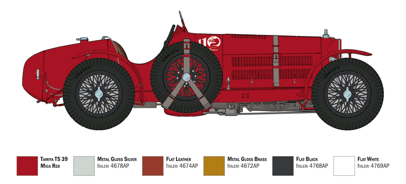 Italeri Alfa Romeo 8C 2300 Roadster 1/12