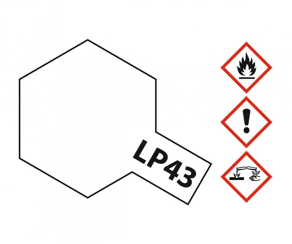 LP43 Potje Pearl White brillant 10ml Tamiya