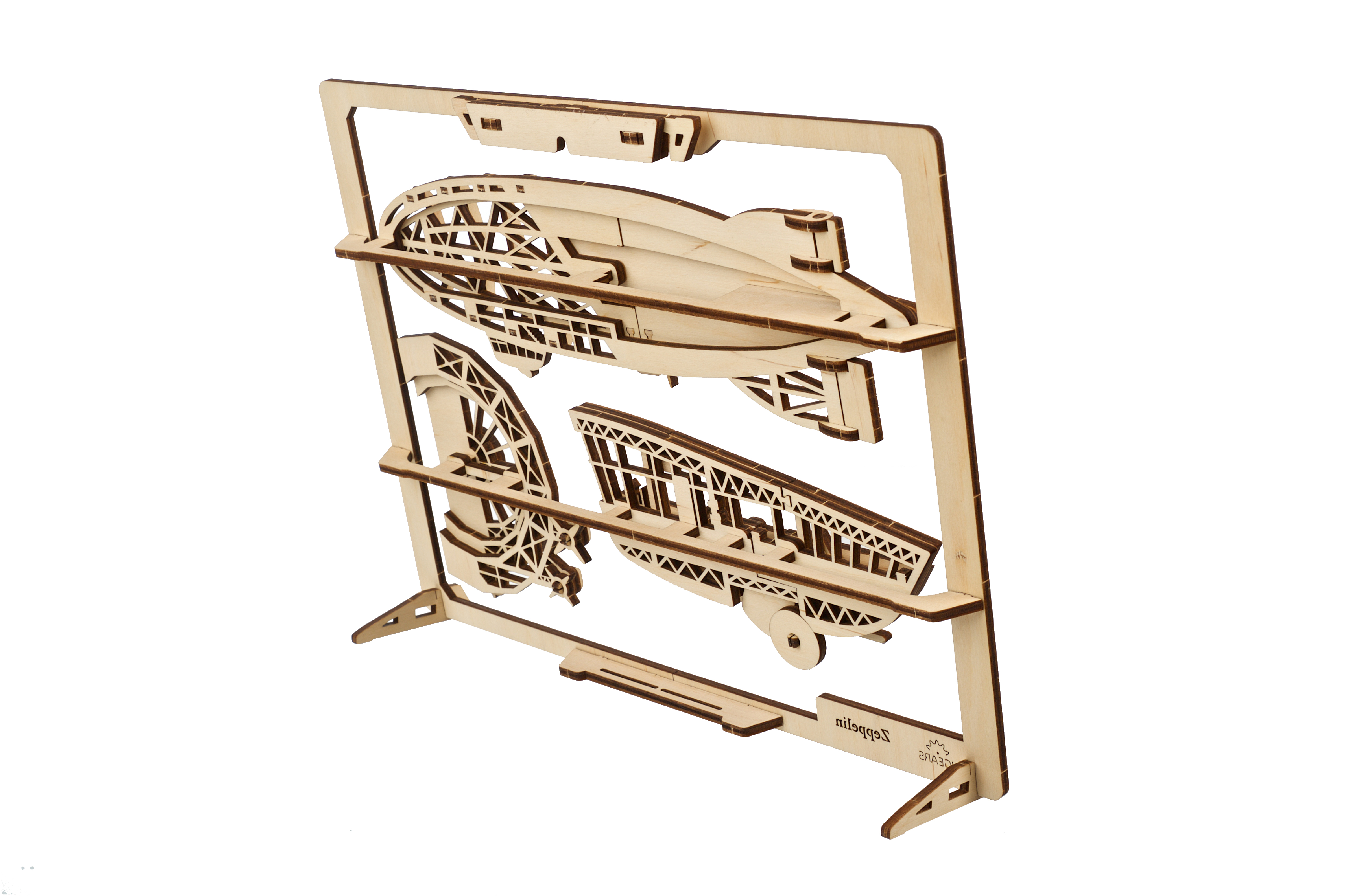 U-Gears 2.5D Puzzle Zeppelin mechanisch houten bouwpakket